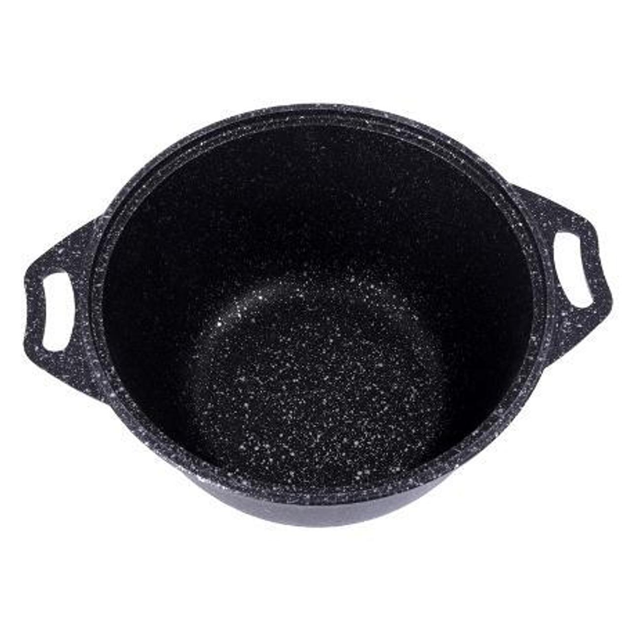 Кастрюля Kukmara 4 л со стеклянной крышкой темный мрамор (кмт42а)