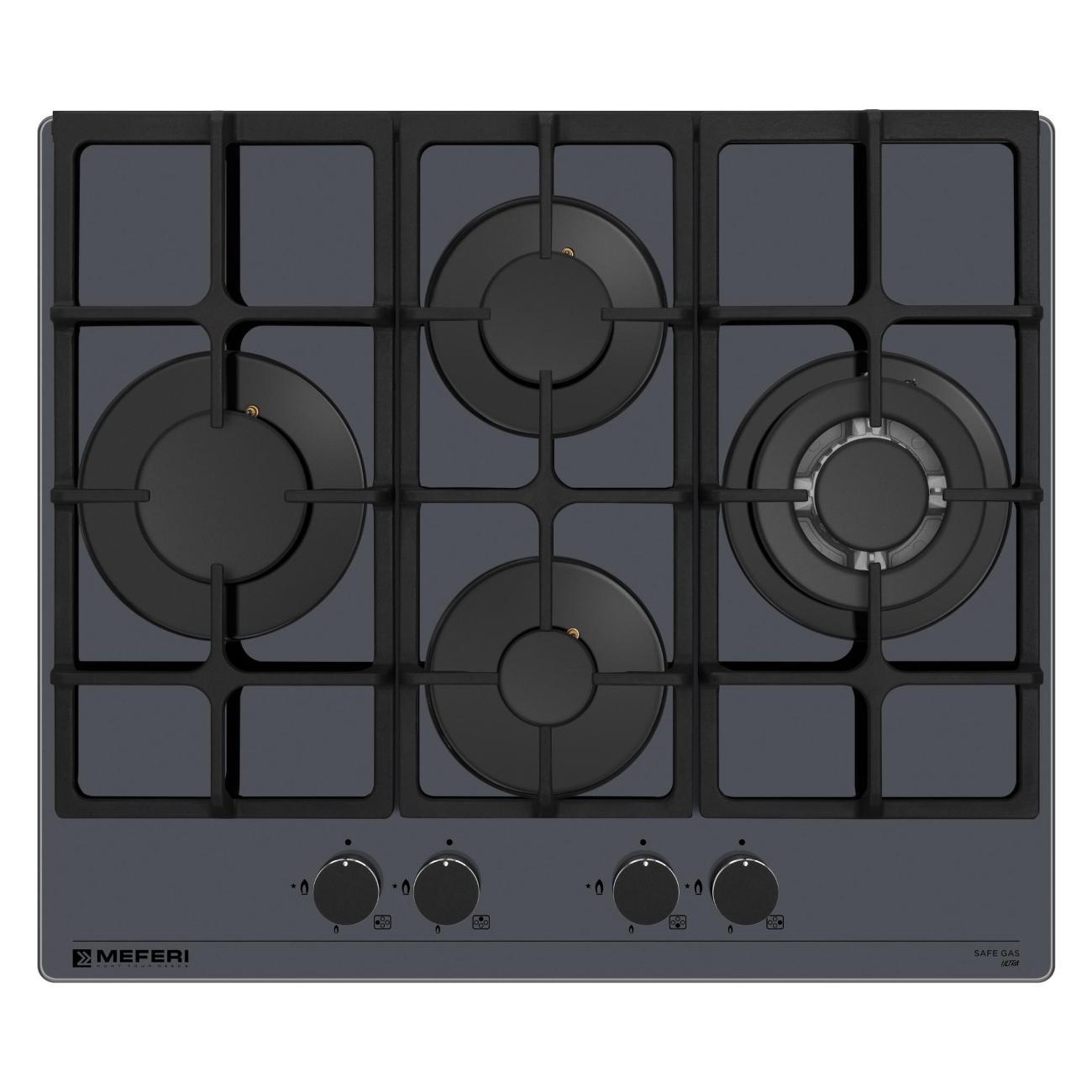 Встраиваемая газовая панель независимая MEFERI MGH604GR Ultra Glass фото