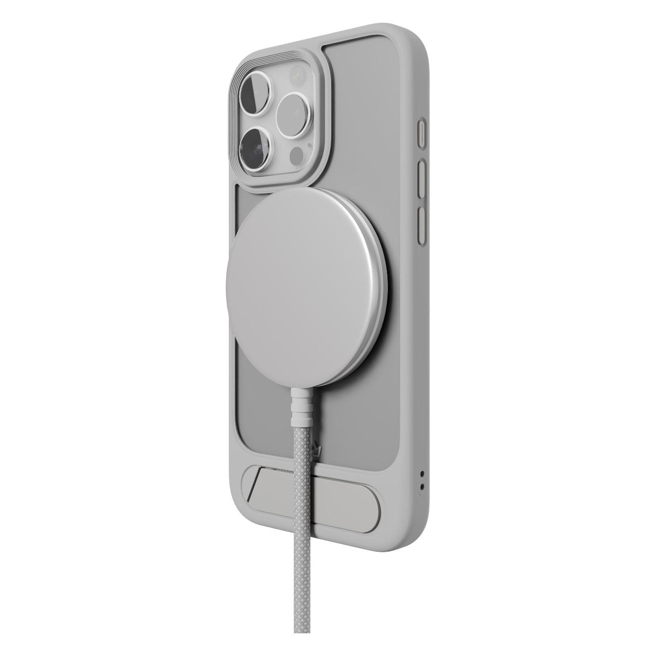 Чехол vlp Stand Case Magsafe для iPhone 16 Pro серый