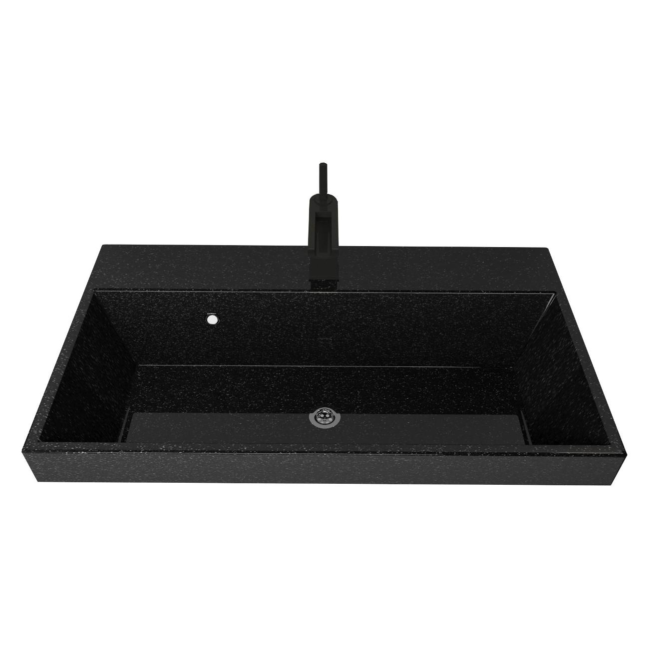 Раковина (умывальник) Stella Polar Стандарт 80 черный металлик