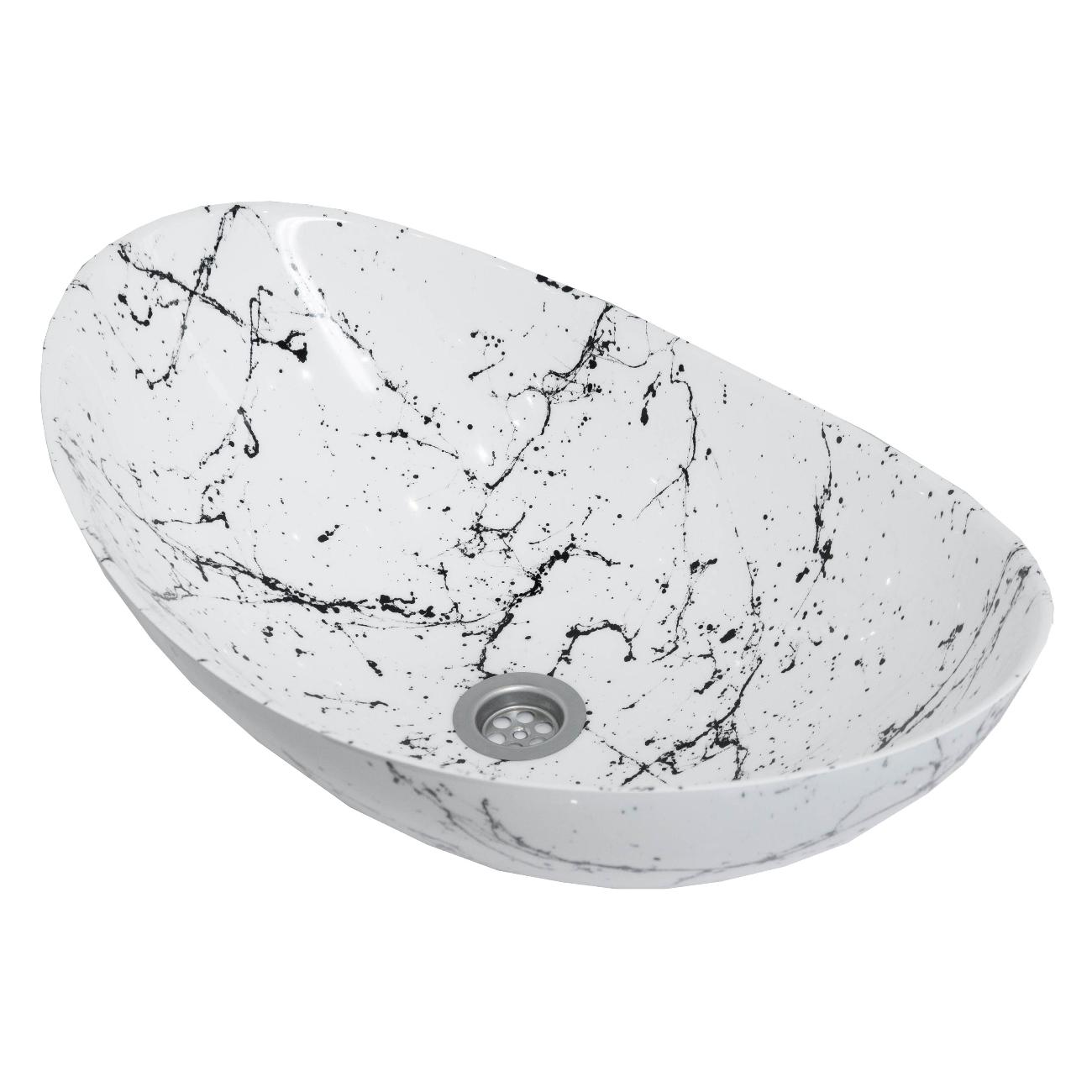 Раковина (умывальник) Stella Polar Орион, белый мрамор