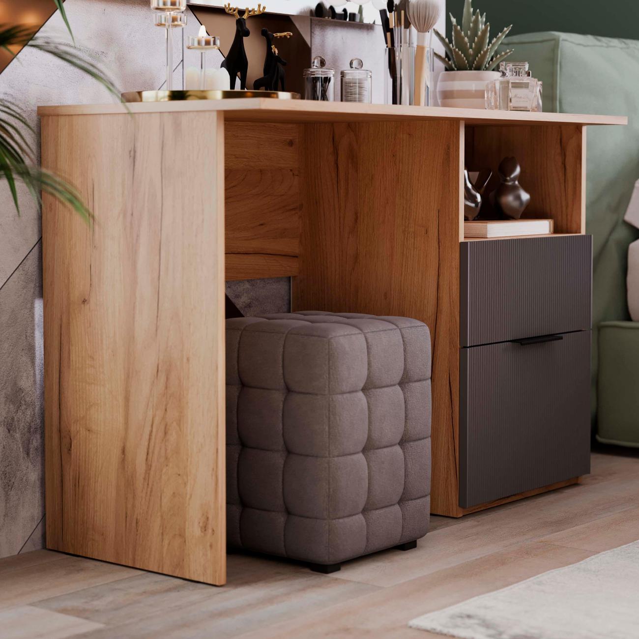 Стол компьютерный Трия Ремикс золотой/серый