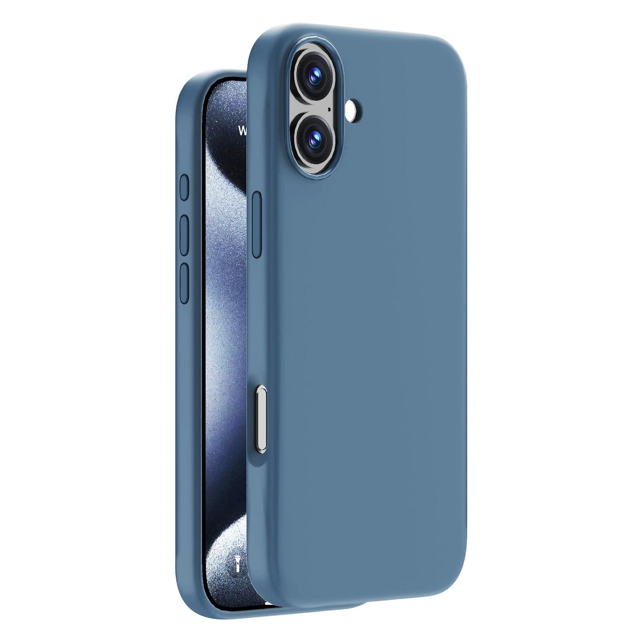 Чехол Deppa Liquid Silicone Magsafe для iPhone 16 синий