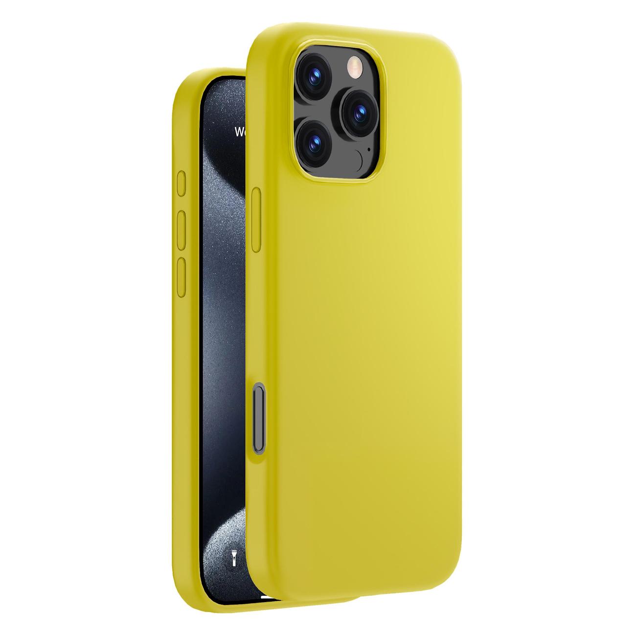 Чехол Deppa Liquid Silicone Magsafe для iPhone 16 Pro желтый фото