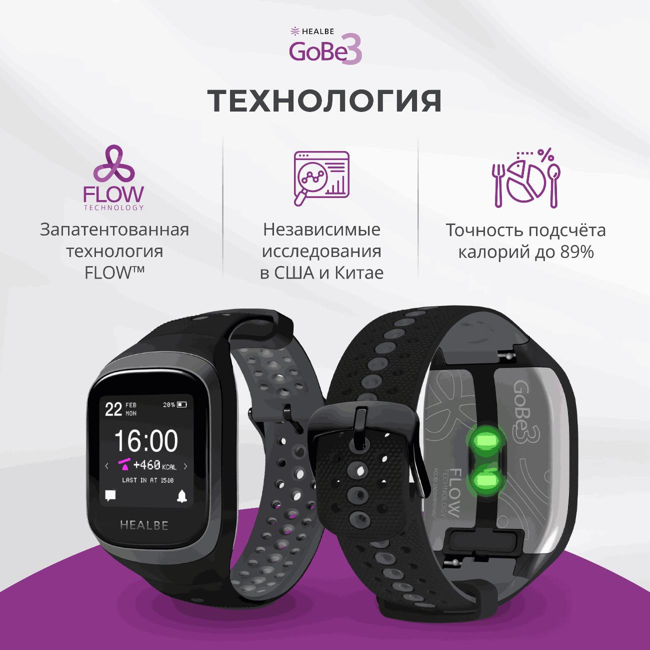 Смарт-часы Healbe GoBe3 серые