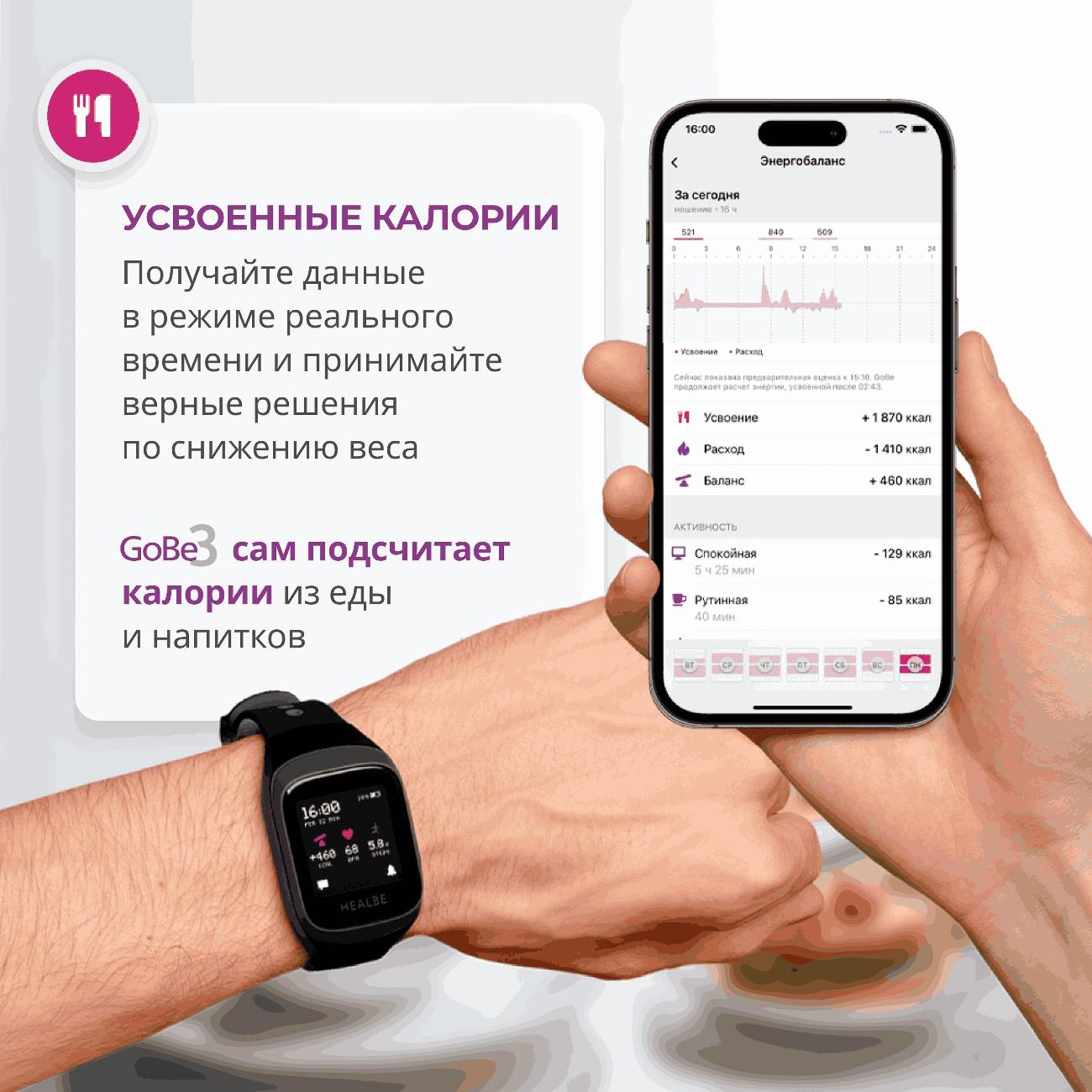 Смарт-часы Healbe GoBe3 серые