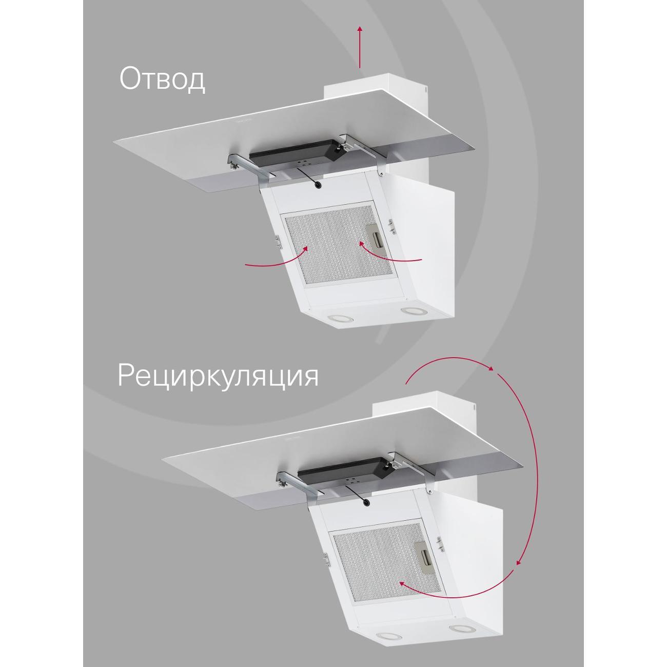 Вытяжка наклонная Krona KRISTEN A 900 White S