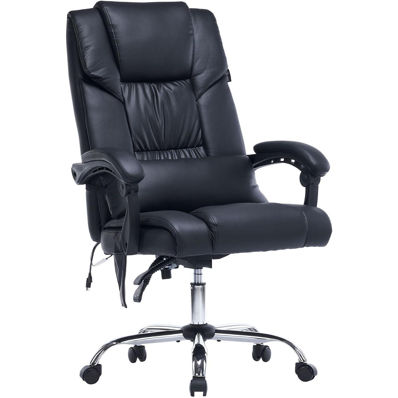 Кресло компьютерное с вибромассажем Cactus CS-CHR-OC02M-BK