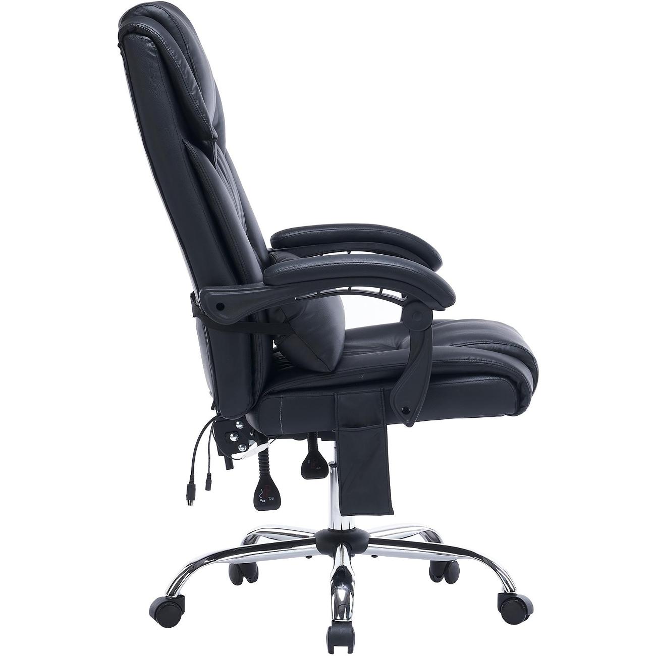 Кресло компьютерное с вибромассажем Cactus CS-CHR-OC02M-BK