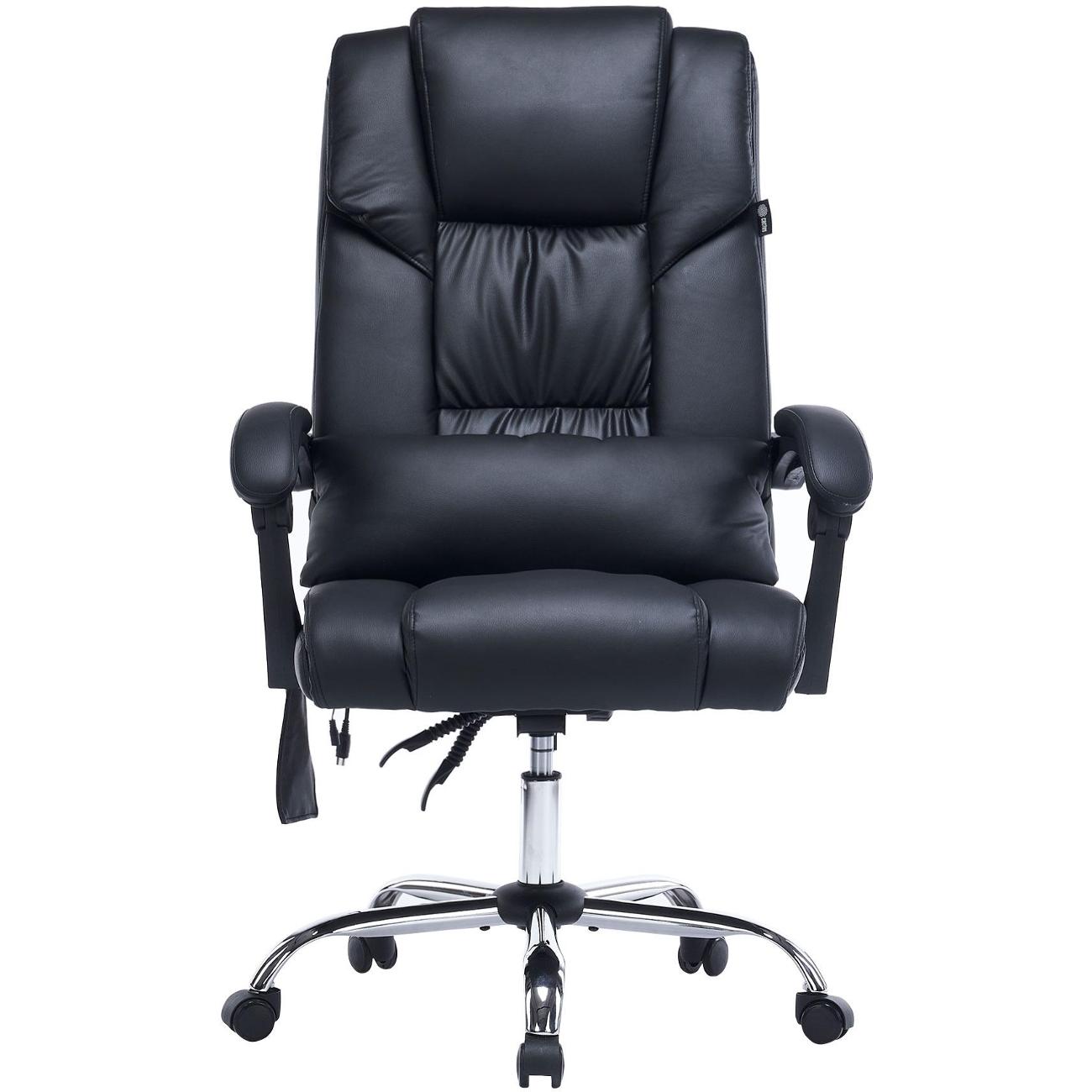 Кресло компьютерное с вибромассажем Cactus CS-CHR-OC02M-BK