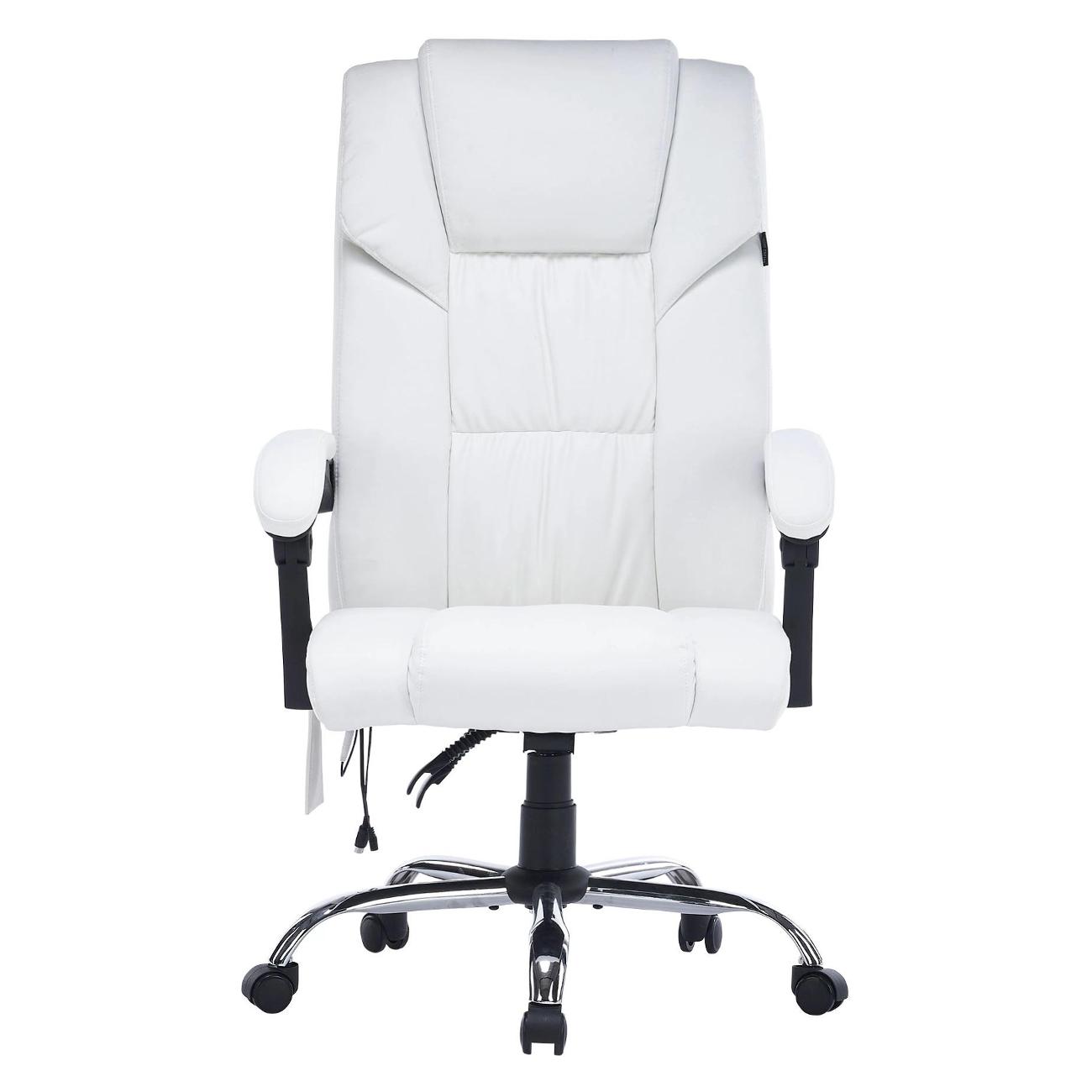 Кресло компьютерное с вибромассажем Cactus CS-CHR-OC02M-WT