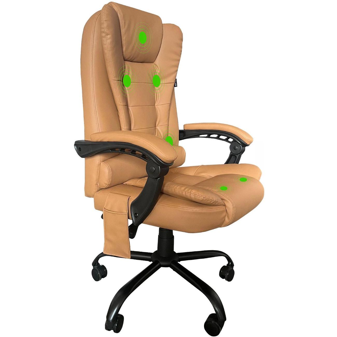 Кресло компьютерное с вибромассажем Cactus CS-CHR-OC05M-BR