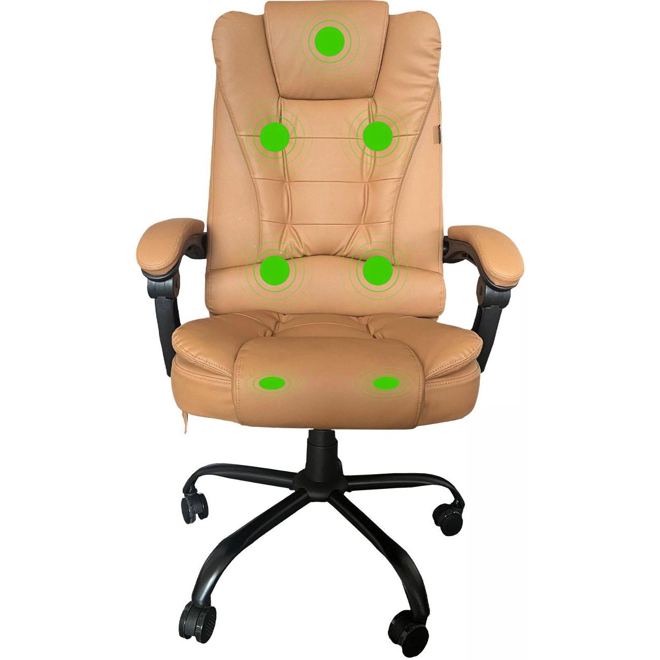 Кресло компьютерное с вибромассажем Cactus CS-CHR-OC05M-BR