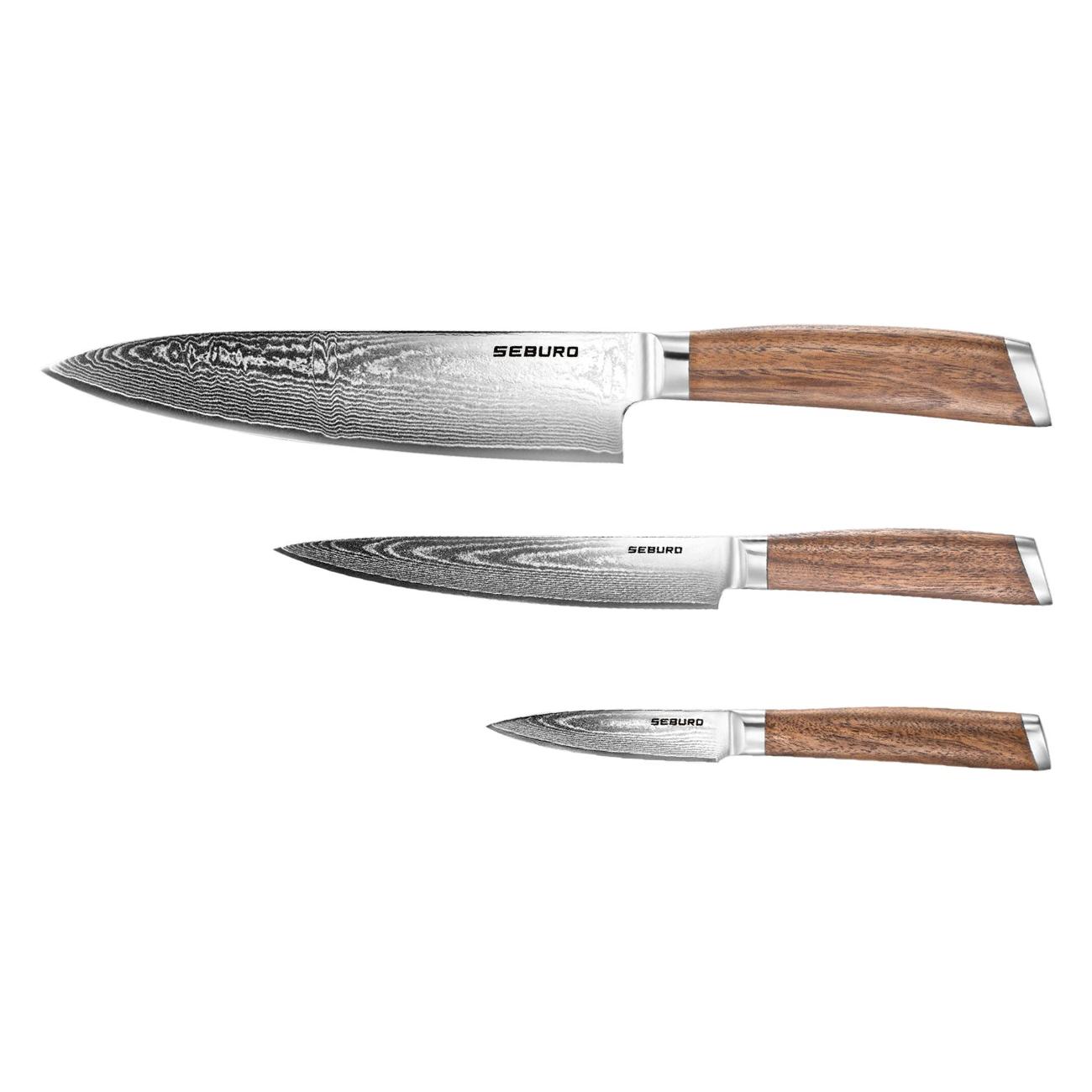 Нож SEBURO HOGANI Damascus, 3 шт.