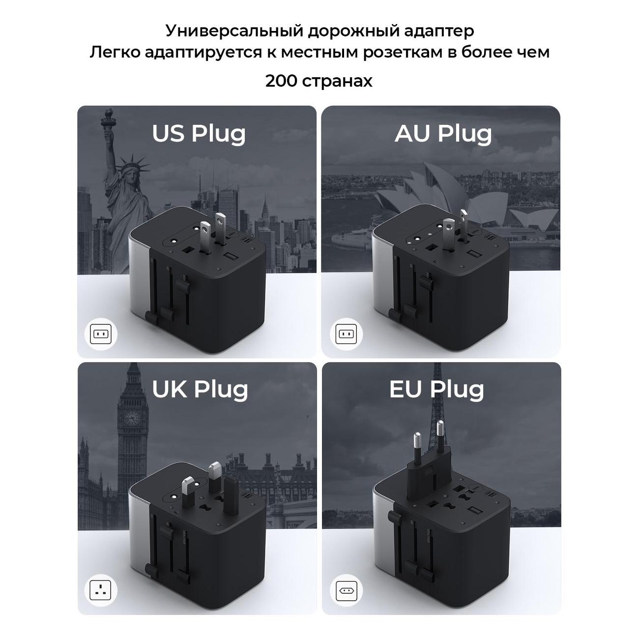 Сетевое зарядное устройство Aukey Universal 35W (PA-TA07A) Gray