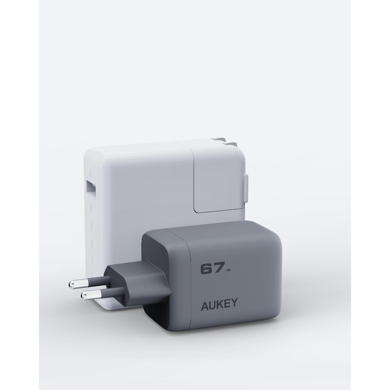 Сетевое зарядное устройство Aukey Comet Mix 67W (PA-C3) Gray