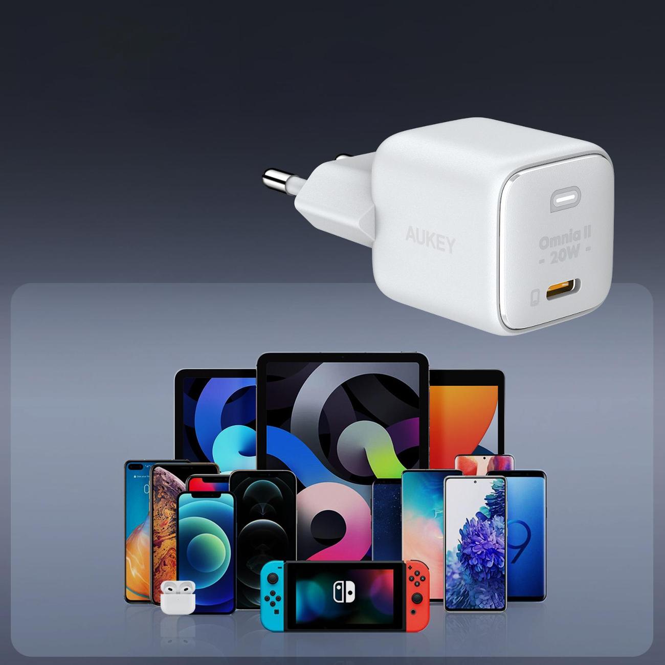 Сетевое зарядное устройство Aukey Omnia2 20W (PA-B1T) White