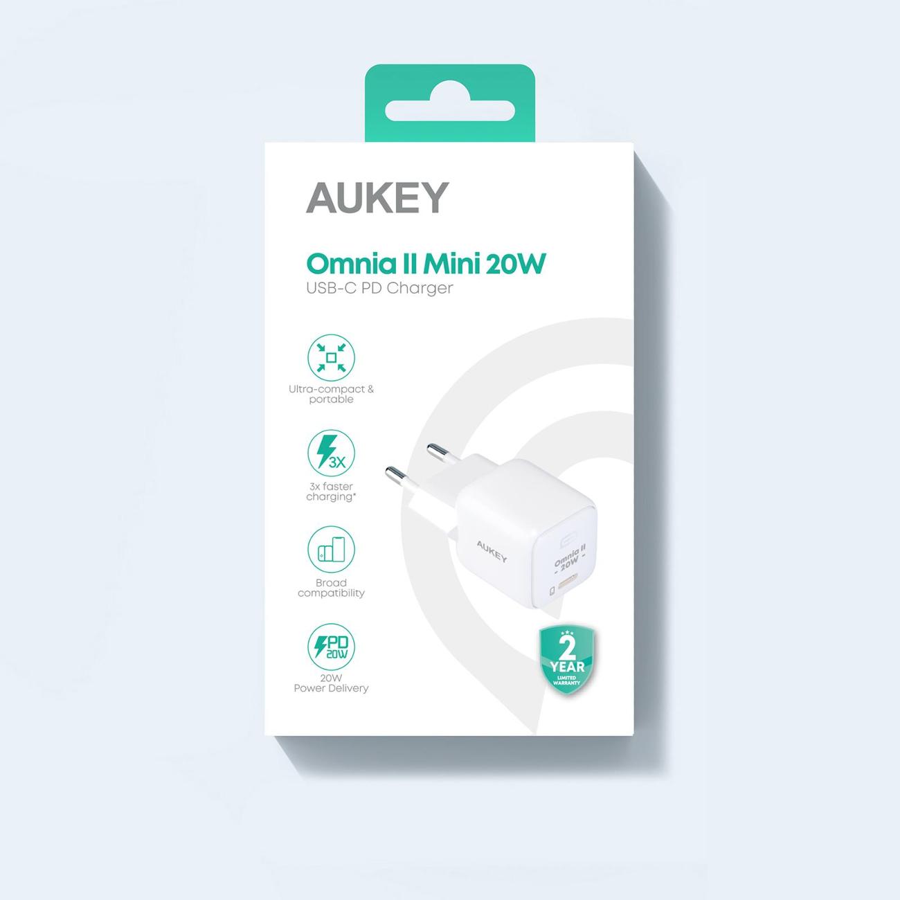 Сетевое зарядное устройство Aukey Omnia2 20W (PA-B1T) White