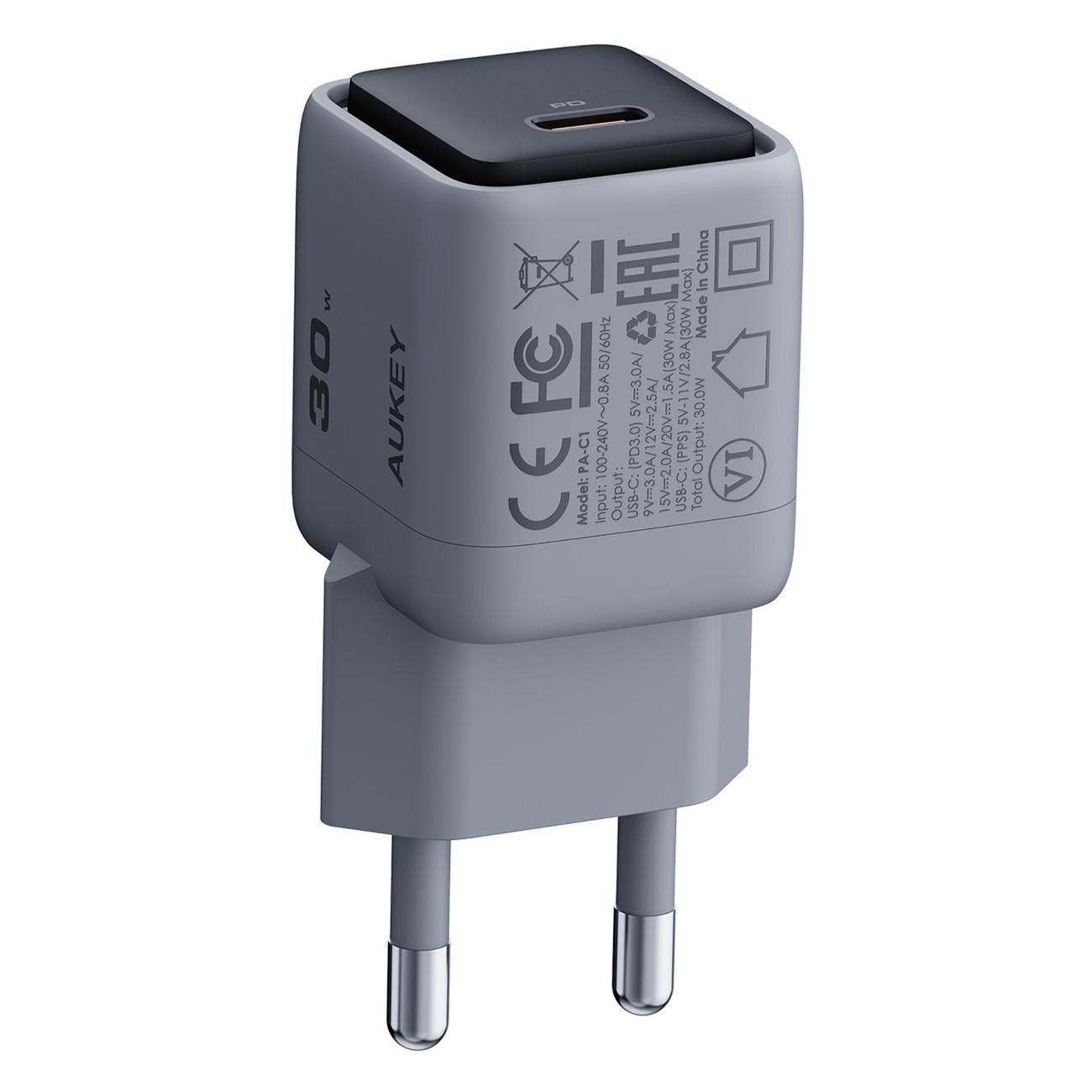 Сетевое зарядное устройство Aukey Comet Mini 30W (PA-C1) Gray