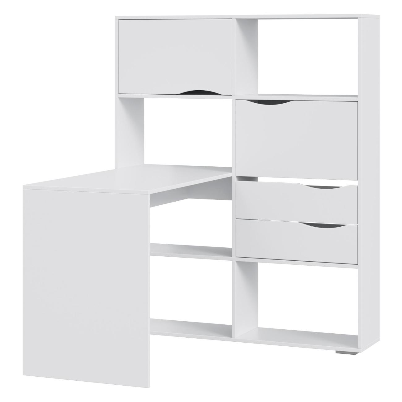 Стол компьютерный Трия тип 7, белый ясень