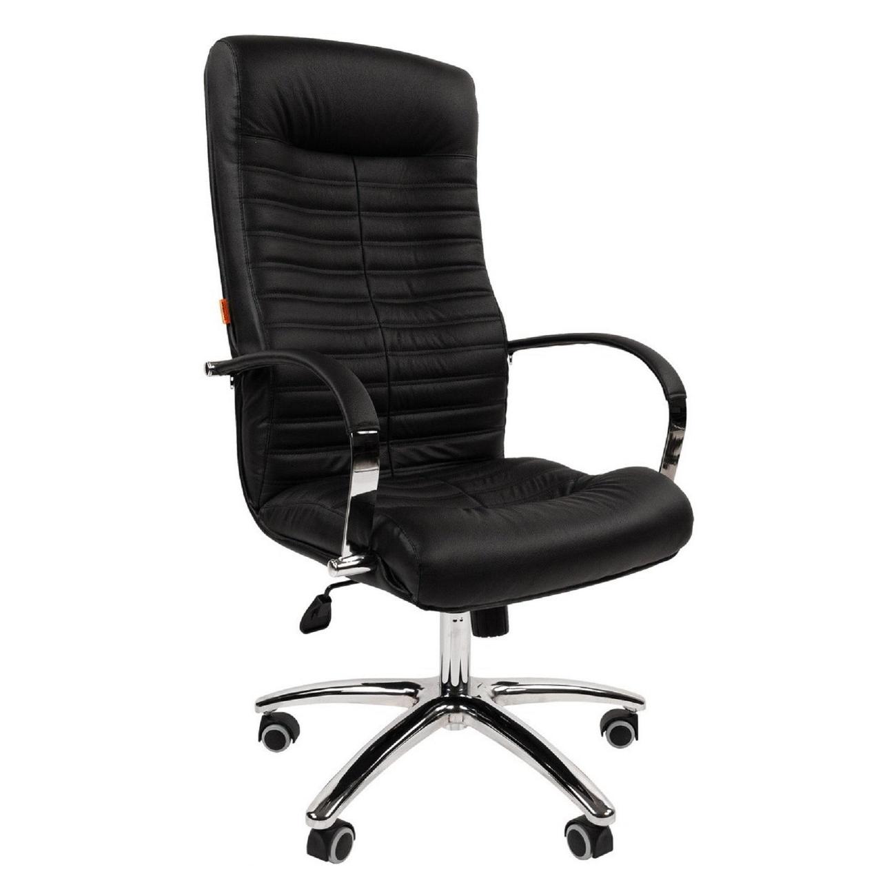 Кресло компьютерное Chairman 480 кожа/экокожа черный