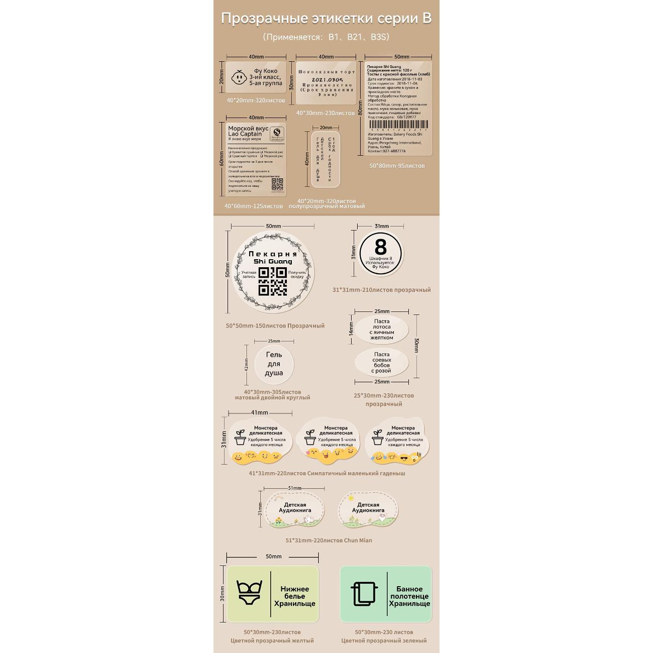 Термоэтикетка NIIMBOT TT50*50-150 прозрачная