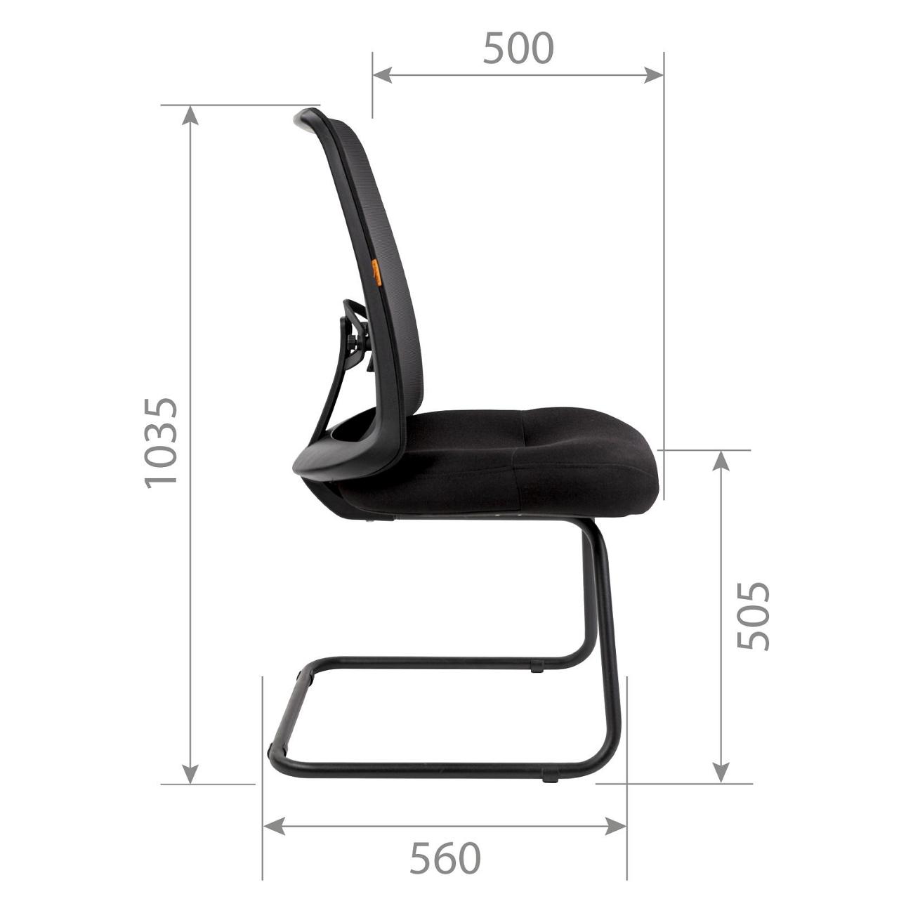 Стул-кресло Chairman 535 V ткань/сетка черный/серый