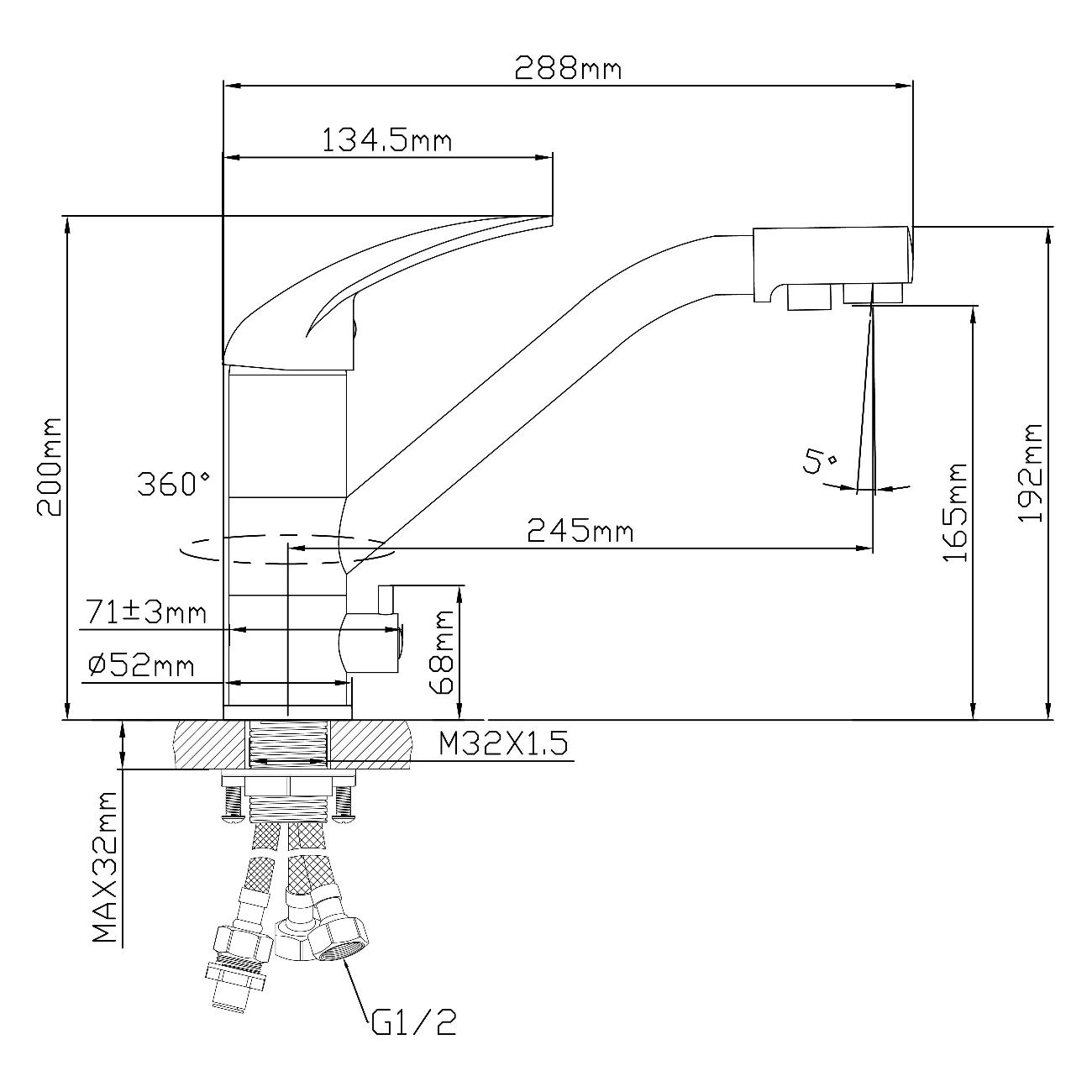 Смеситель Oasis L1008GF
