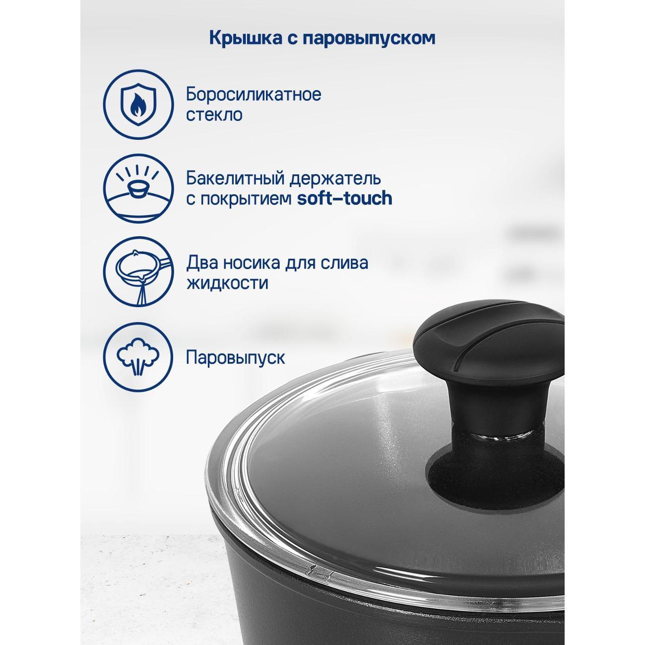 Сковорода из литого алюминия Maunfeld OSVALD, 1.5 л