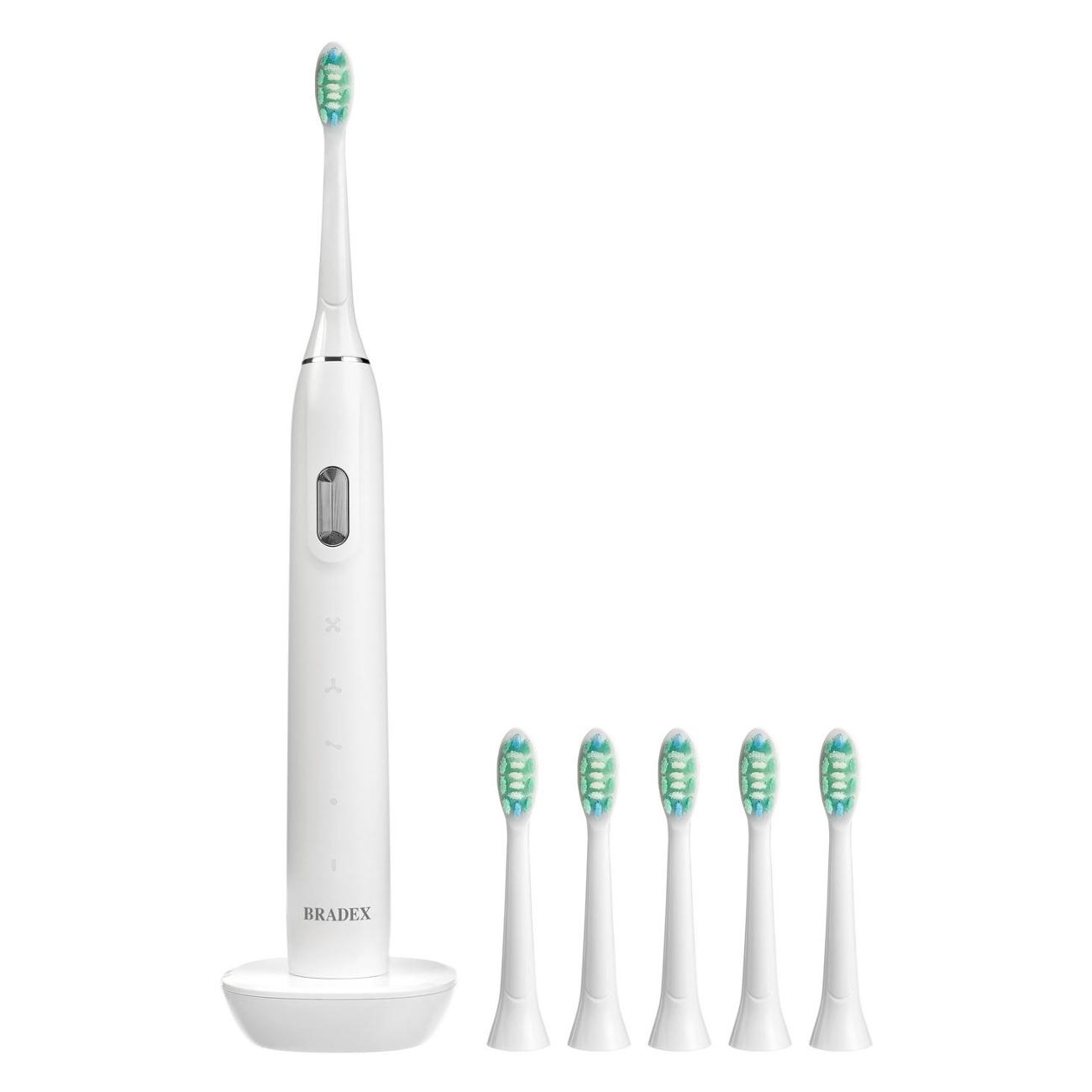 Электрическая зубная щетка Bradex СОНИК ПЛЮС, 6 насадок фото