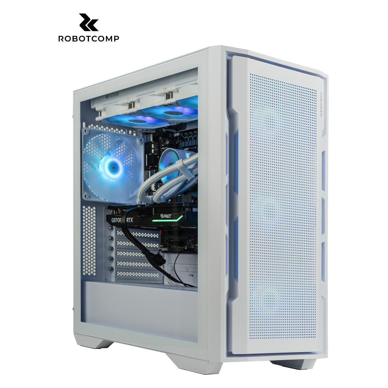 Системный блок игровой Robotcomp Посейдон 3.0 V3 Plus белый