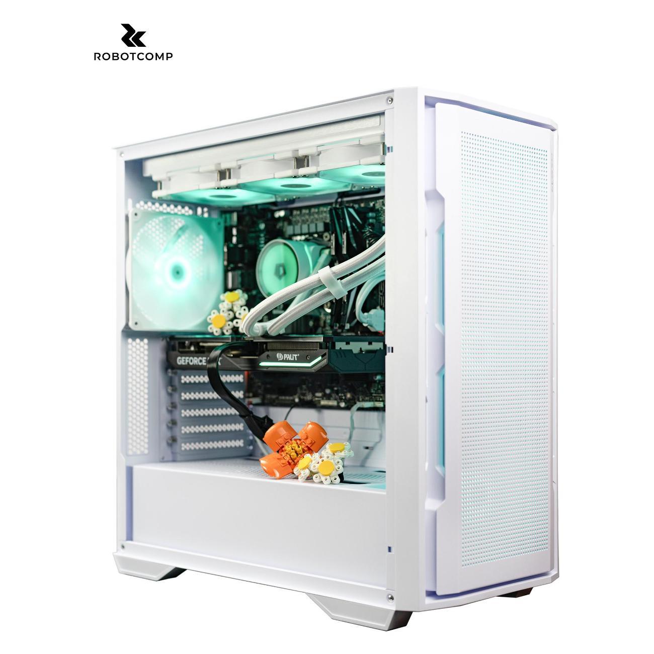 Системный блок игровой Robotcomp Посейдон 3.0 V3 Plus белый