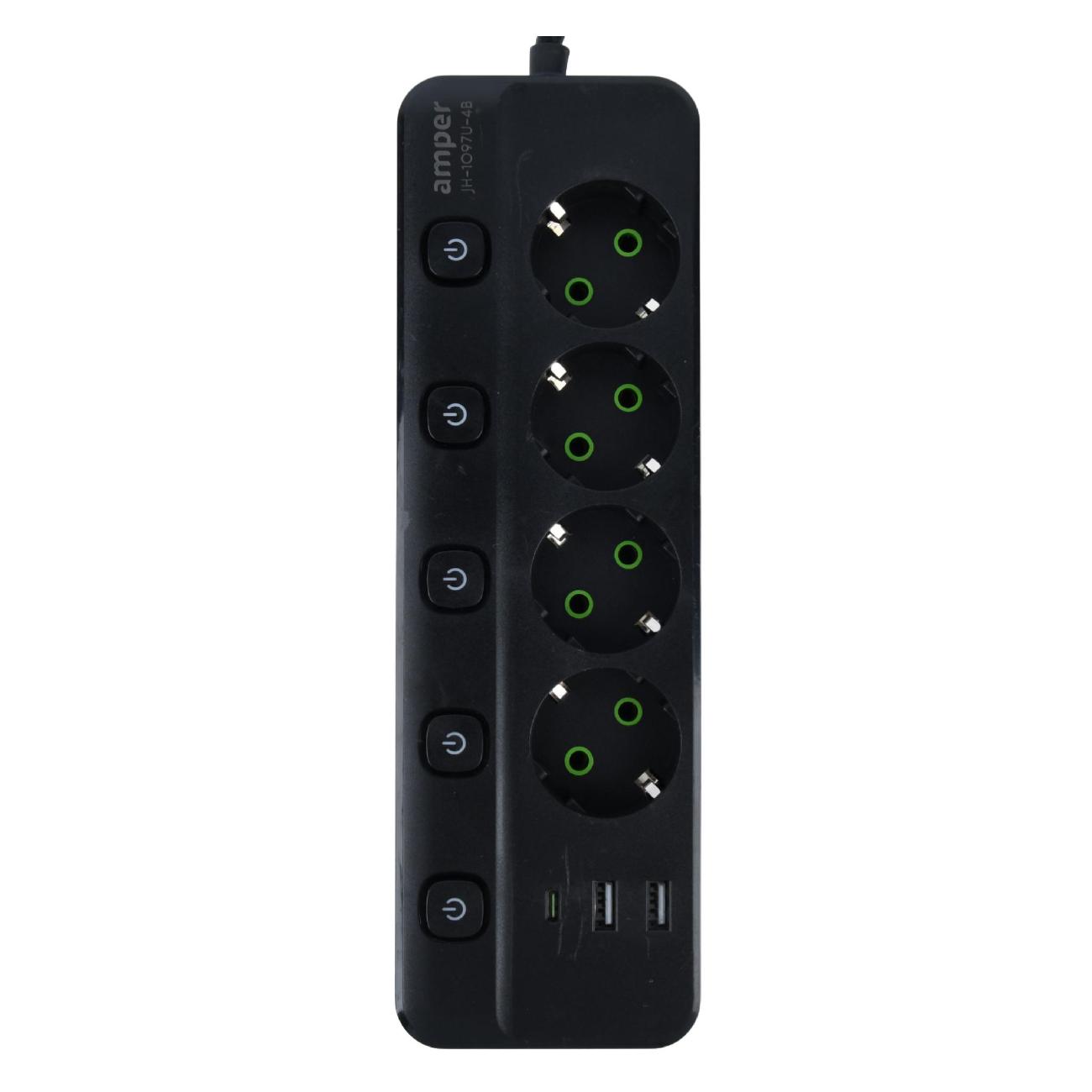 Удлинитель Amper JH-1097U-4B