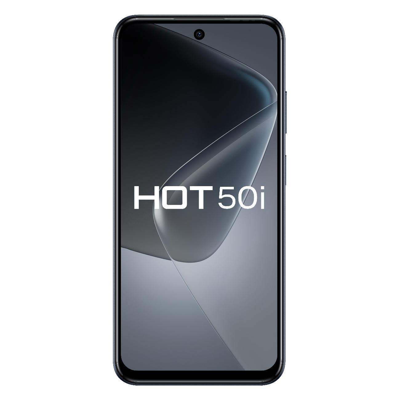 Смартфон Infinix Hot 50i 4/256GB гладкий черный