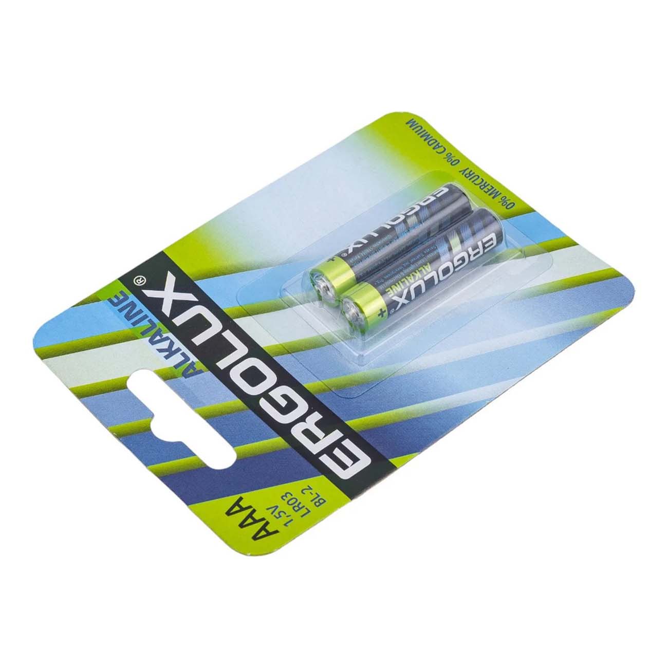 Батарейка алкалиновая (щелочная) Ergolux LR03 BL-2