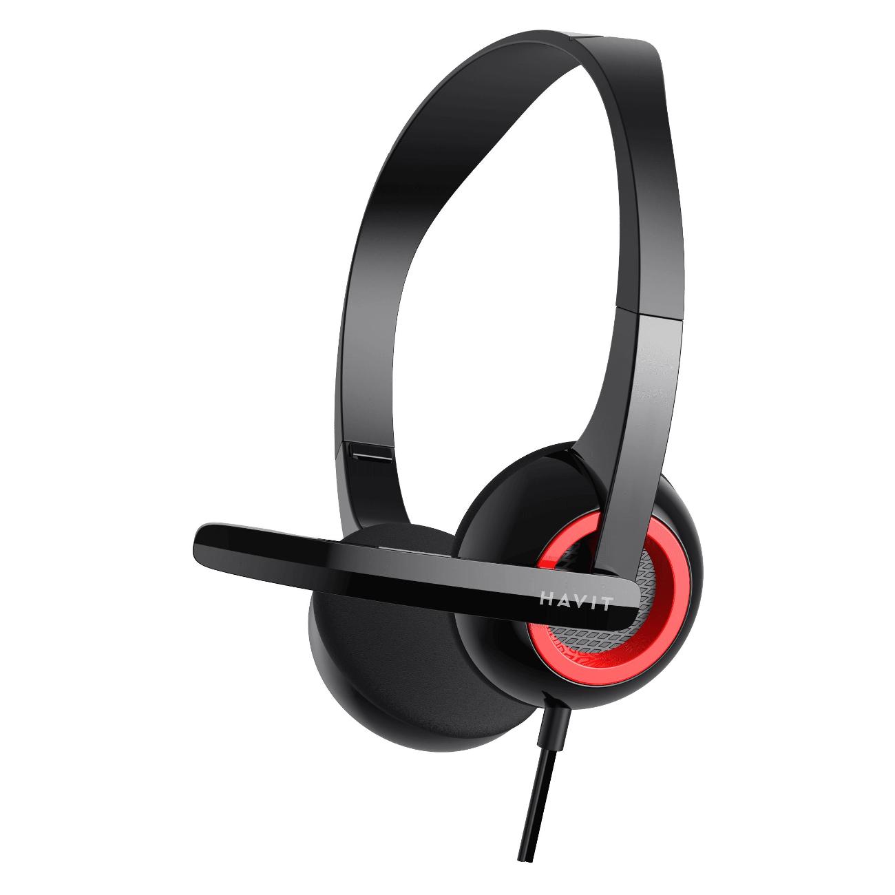 Компьютерная гарнитура Havit H202D Black/Red