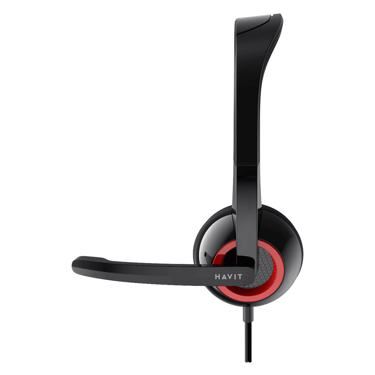 Компьютерная гарнитура Havit H202D Black/Red
