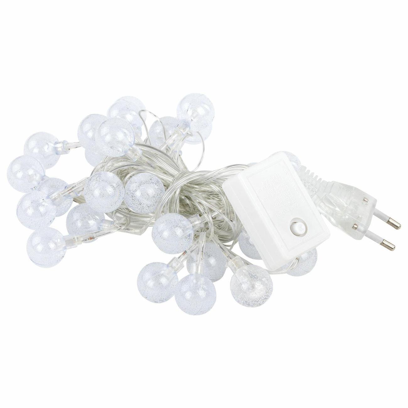 Елочное украшение, новогоднее украшение Золотая сказка Bubble ball 3м 30LED 220V разноцвеная