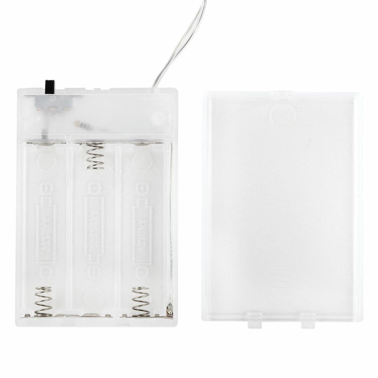 Елочное украшение, новогоднее украшение Золотая сказка Шарики 6м 40LED на батарейках белая