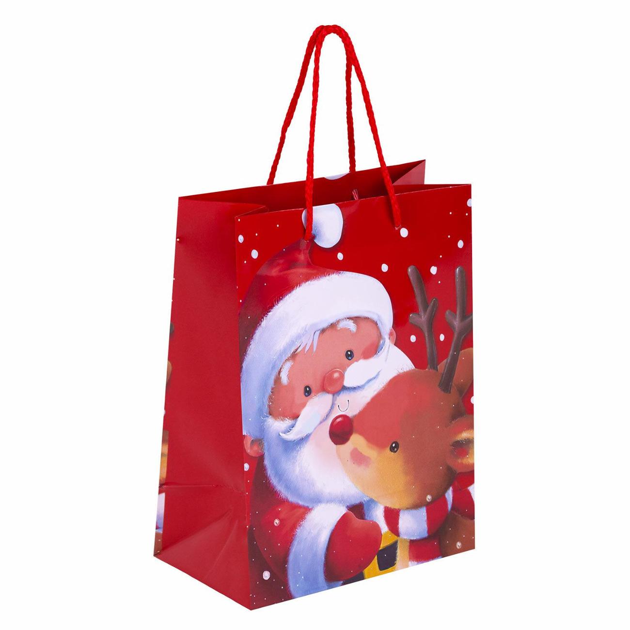 Пакет Золотая сказка НАБОР 4шт 18х10х23см "Christmas Animals"