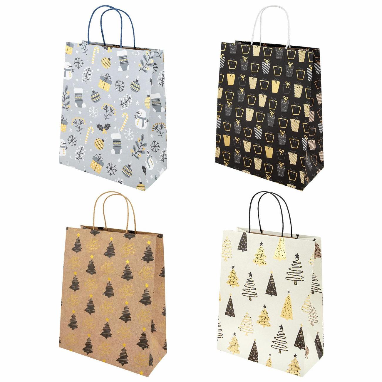 Пакет Золотая сказка НАБОР 4шт 26x32x13см "Kraft Large"