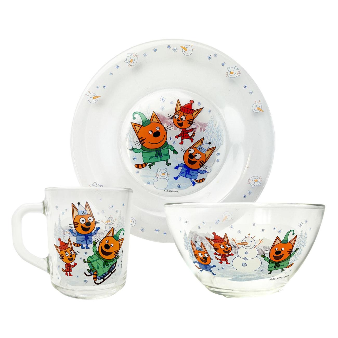 Набор посуды ND Play Три Кота. Зимние Каникулы. Веселые снеговики