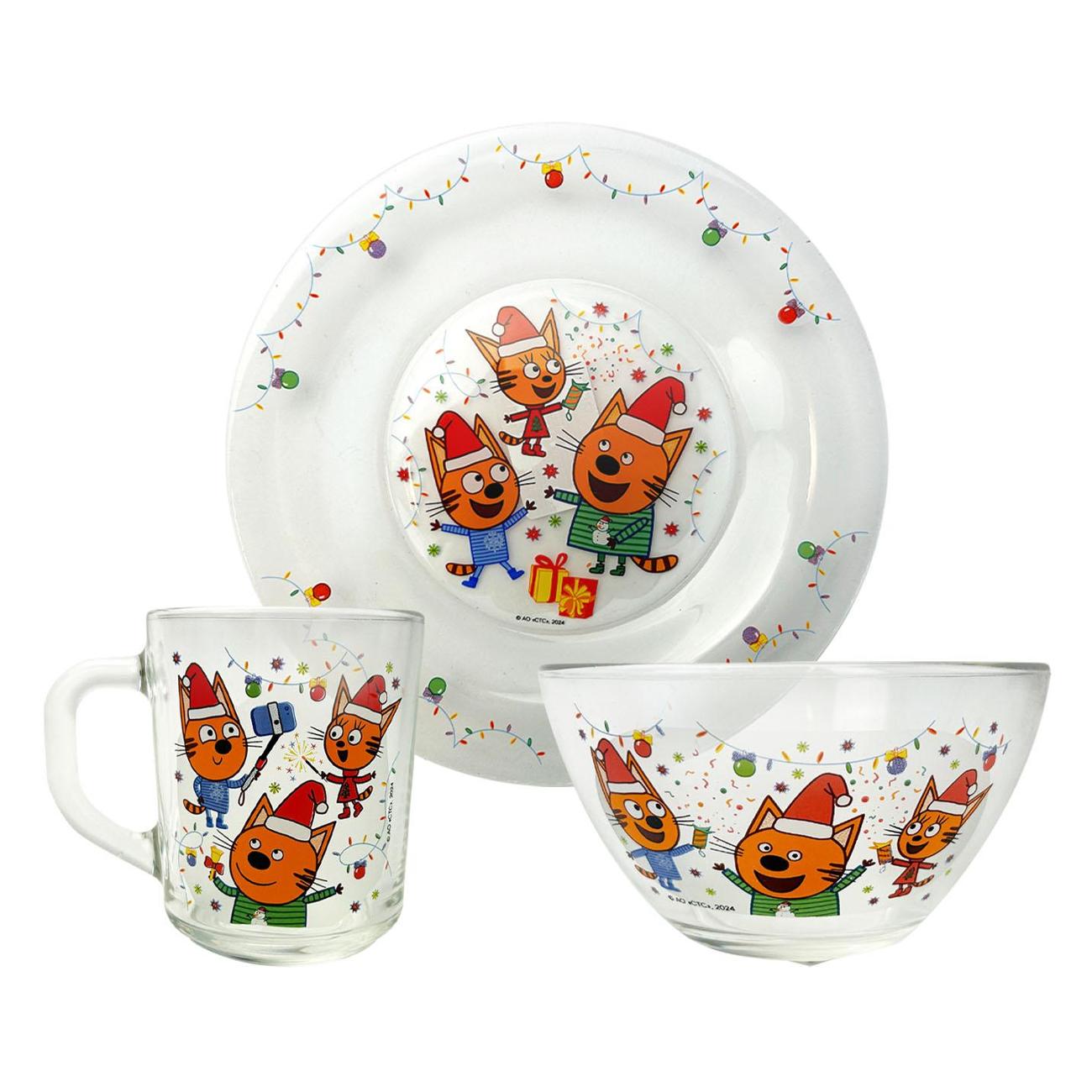 Набор посуды ND Play Три Кота. Зимние Каникулы. Гирлянды