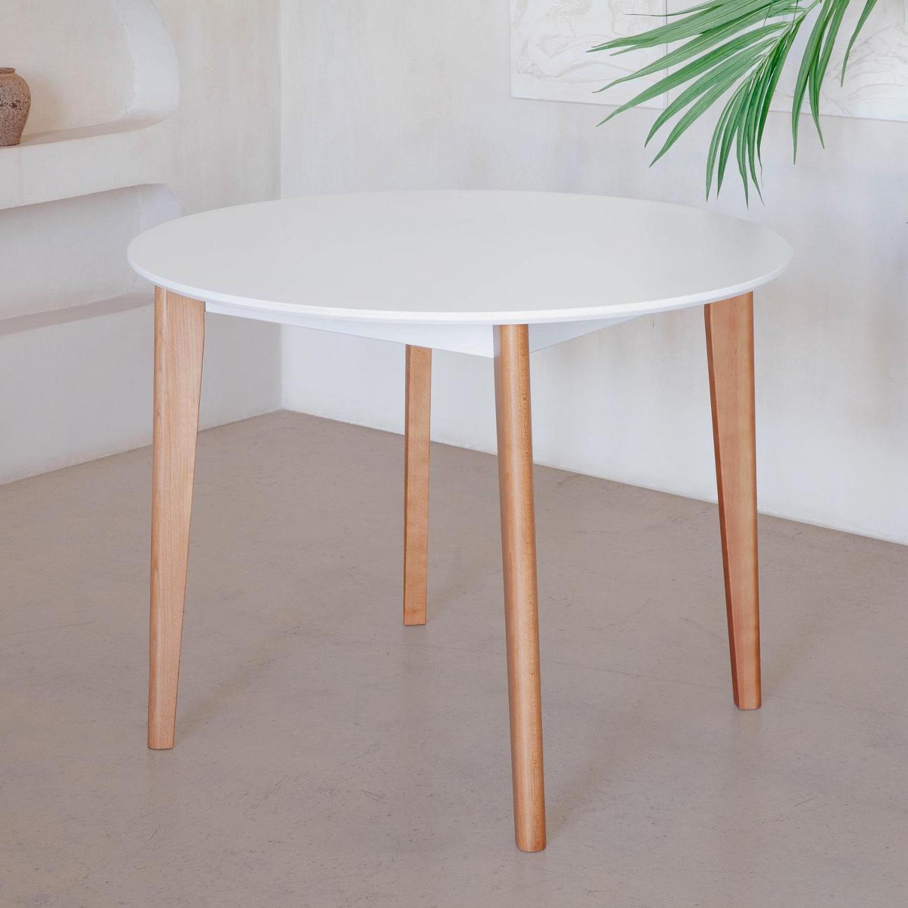 Стол обеденный Skyland LYKKE TR-90 белый бук