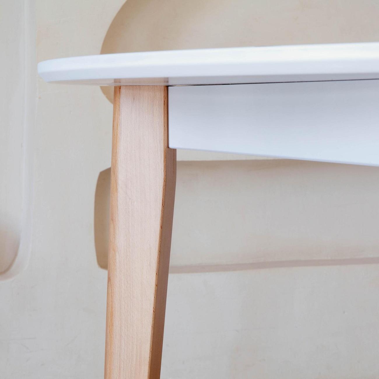 Стол обеденный Skyland LYKKE TR-100 белый бук