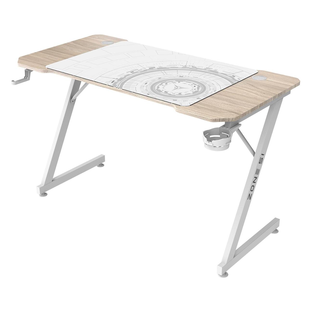 Стол компьютерный игровой ZONE 51 TRINE 120 Wood/White Z51-T2N-WD