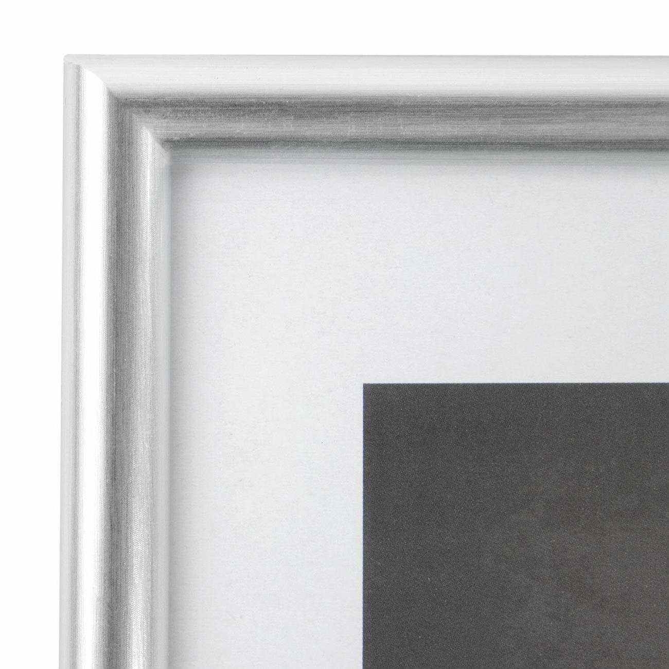 Рамка для оформления Brauberg 30х40см ПВХ Silver серебро 391232