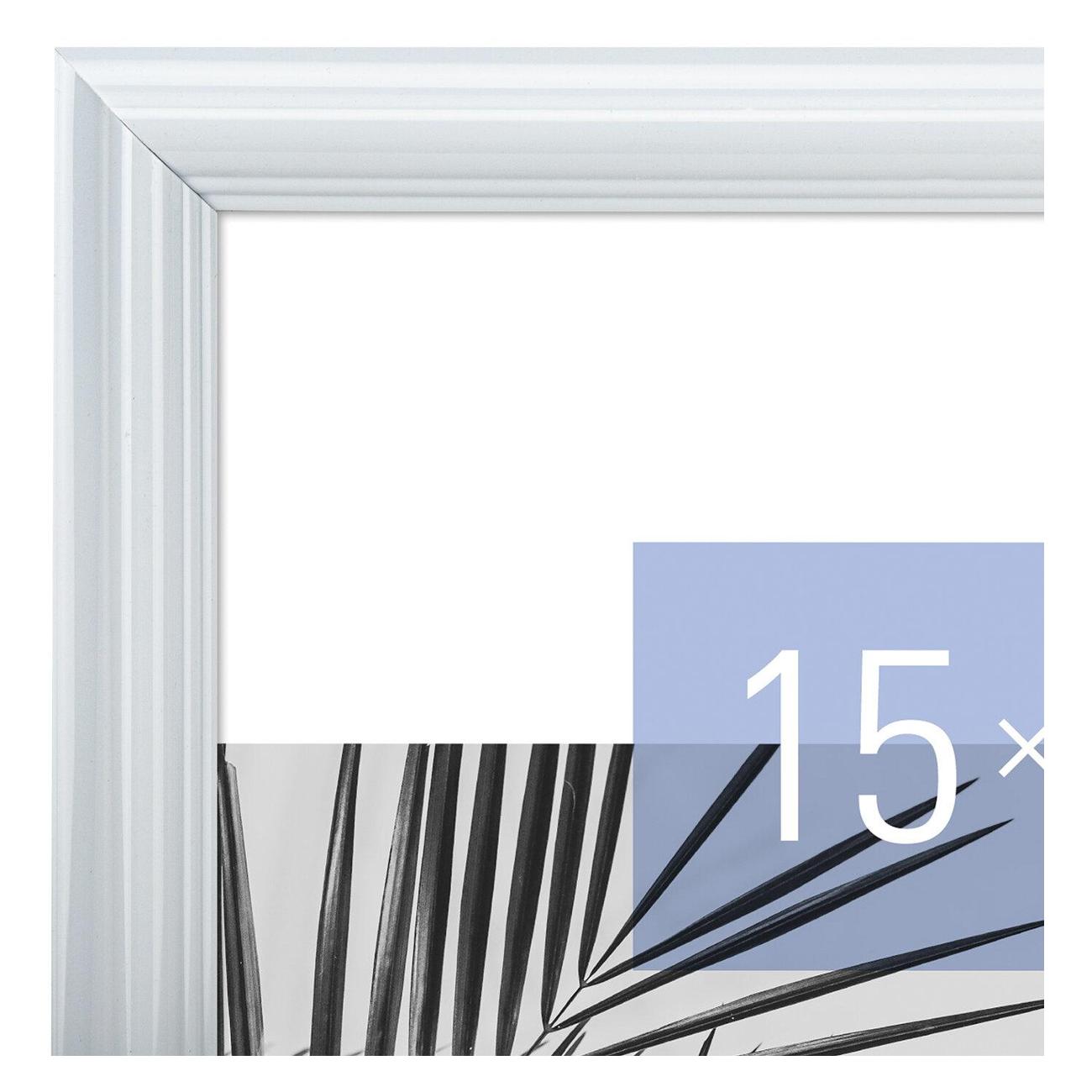 Рамка для оформления Brauberg 15х21см ПВХ Colorful белая 391240