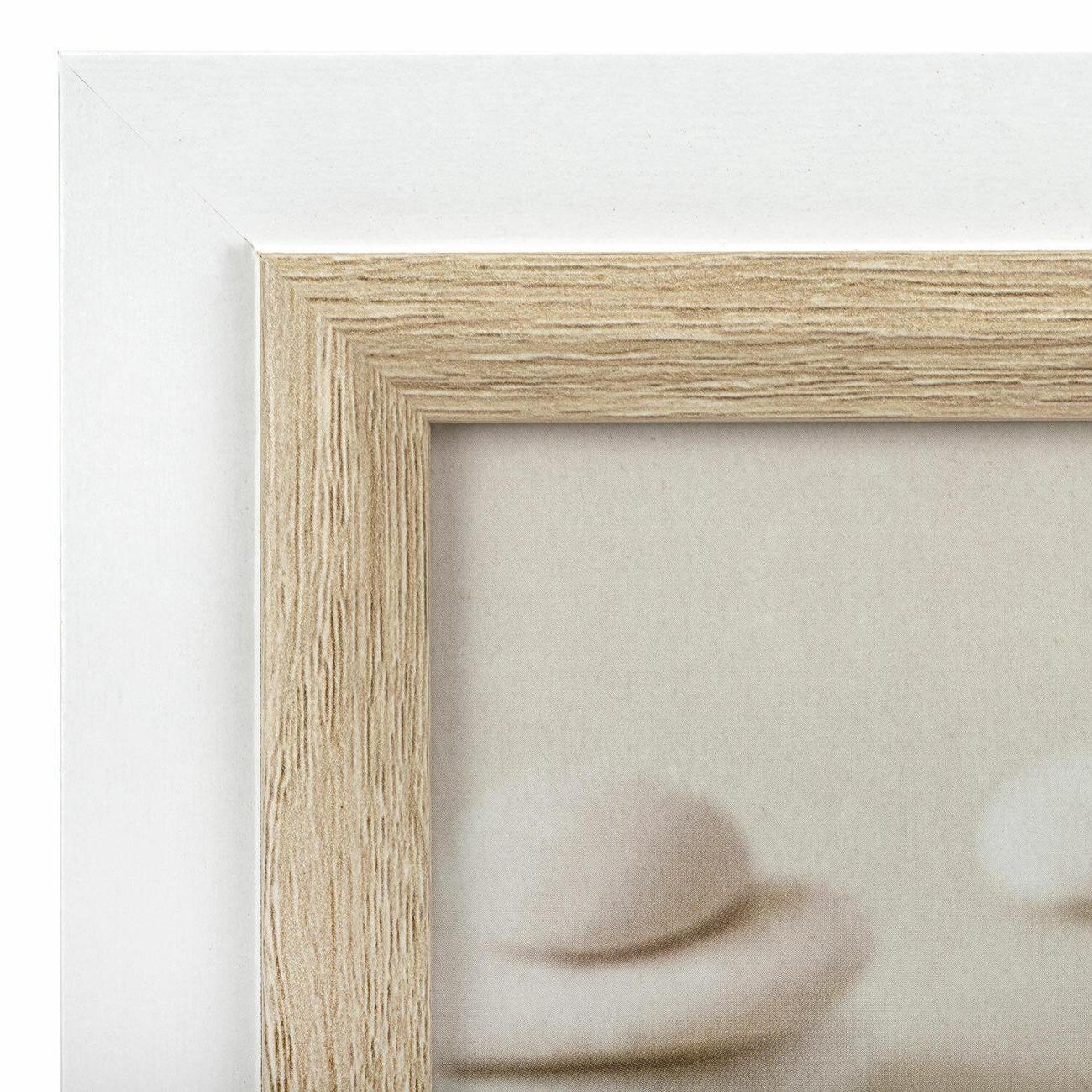 Рамка для оформления Brauberg 15х21см МДФ Esquire белая/капучино 391255