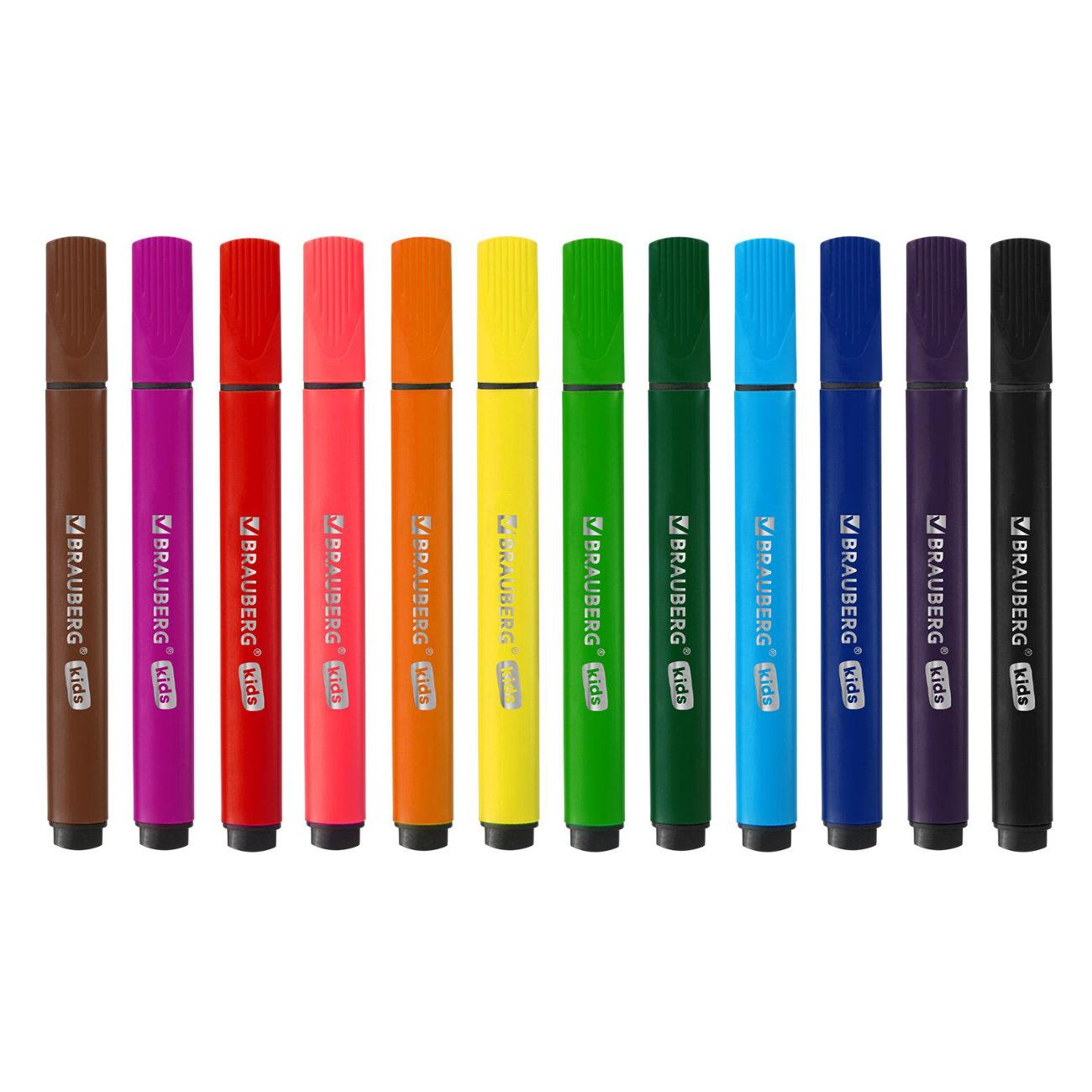 Фломастер Brauberg KIDS 12цв кейс 152191